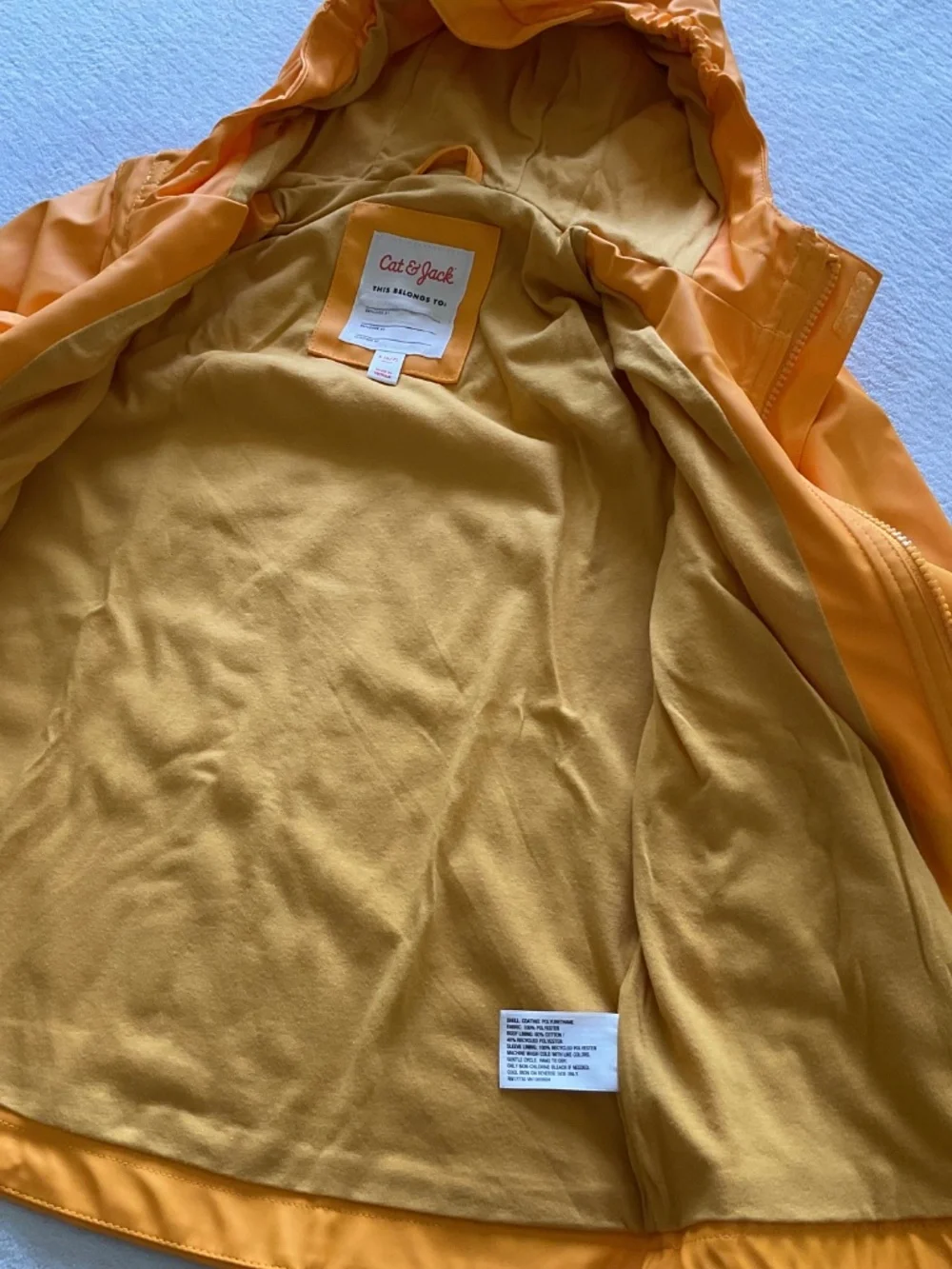 CAT & JACK Waterproof rain jacket with hood and reflective bands,